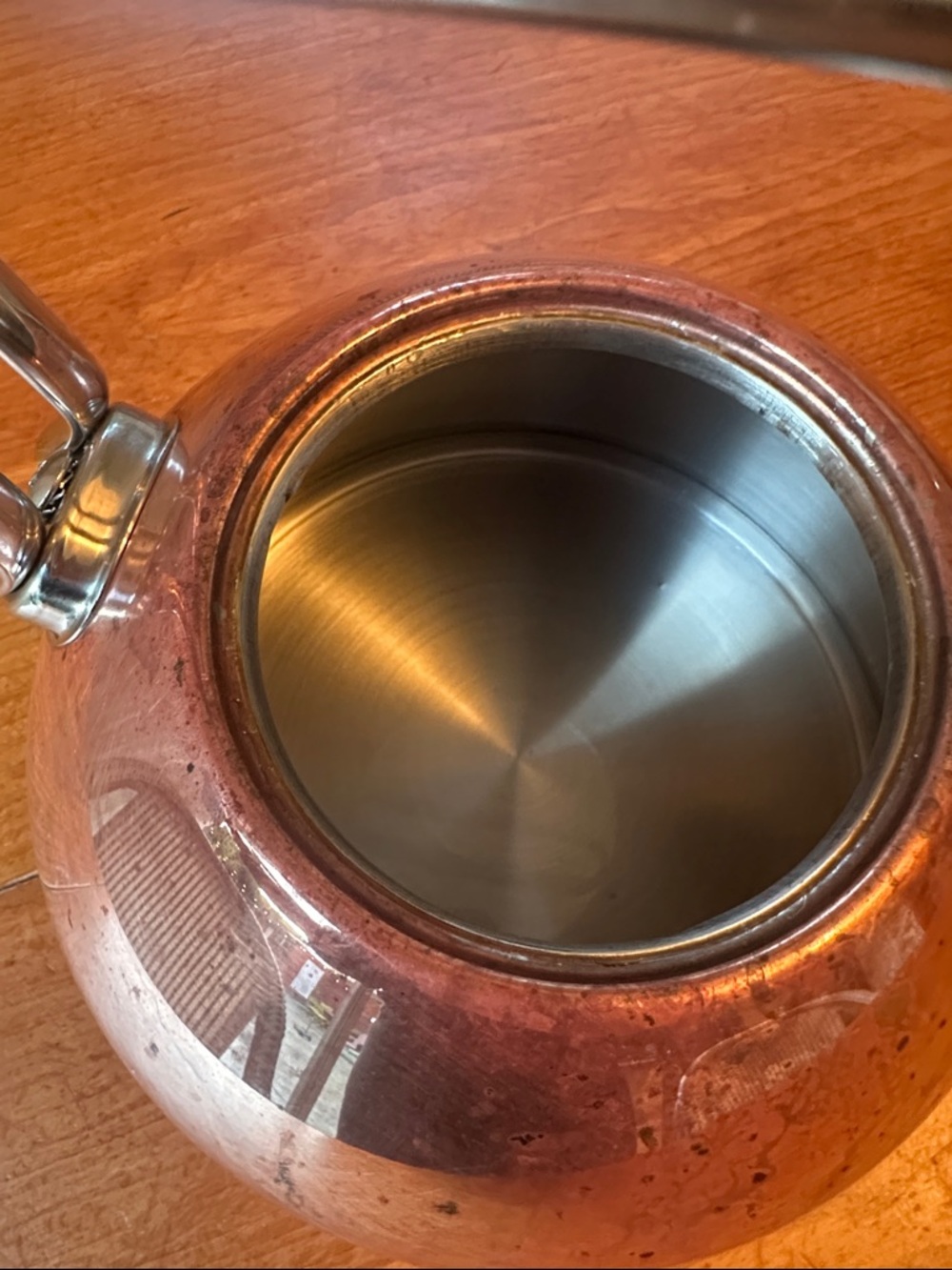 Chantal Copper Stainless Steel Whistling Tea Kettle - Picture 7 of 8
